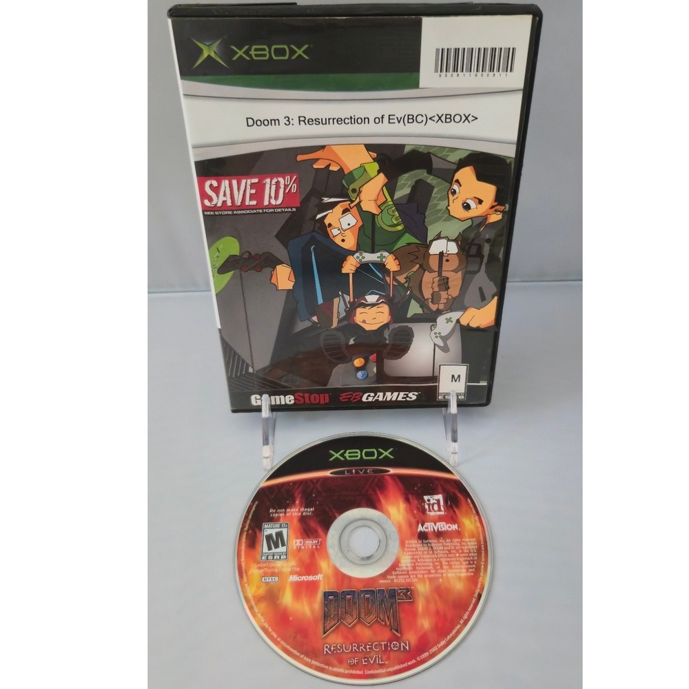 Doom 3: Resurrection of Evil - Microsoft Xbox - Disc & Blank Case Only - Tested